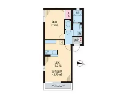 シャルマングーテ(1LDK/3階)の間取り写真