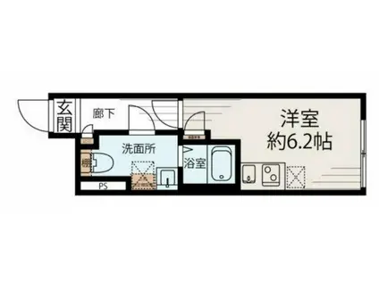 アルファ早宮(ワンルーム/2階)の間取り写真