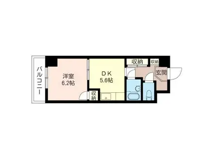 NAKAMICHI MANSION(1DK/3階)の間取り写真