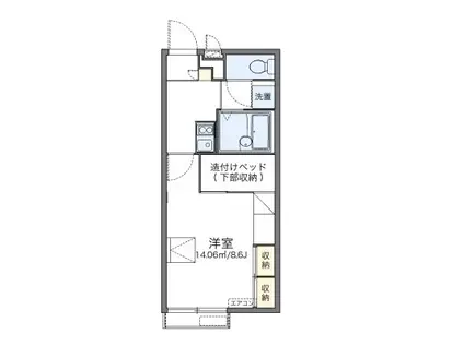 レオパレス辻九第三(1K/2階)の間取り写真