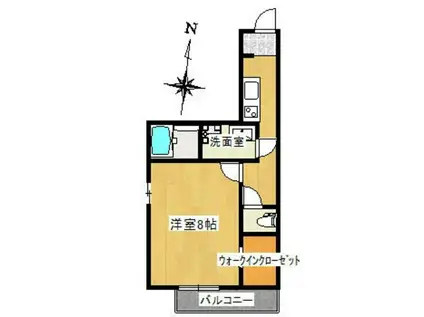 BONOS(1K/2階)の間取り写真