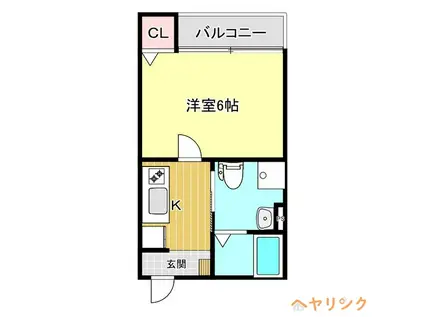 N&A HOME 上飯田エヌアンドエーホーム(1K/2階)の間取り写真
