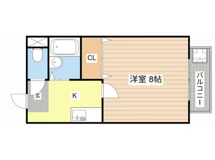 シェモア安曇川(1K/2階)の間取り写真
