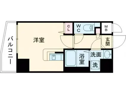 ラナップスクエア神戸県庁前(1K/7階)の間取り写真