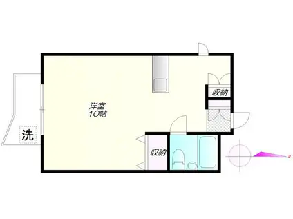 WOODY BELL(ワンルーム/4階)の間取り写真