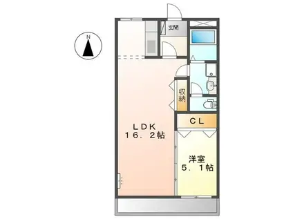 ホワイトヒルズ(1LDK/3階)の間取り写真
