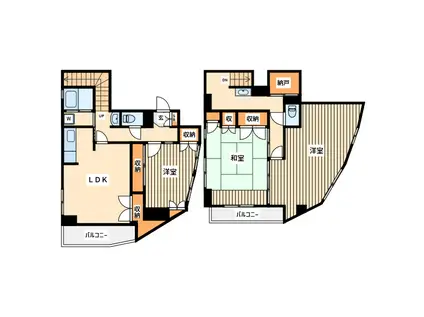 米川ビル(3SLDK/5階)の間取り写真