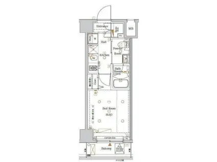 LOG鶴見(1K/5階)の間取り写真