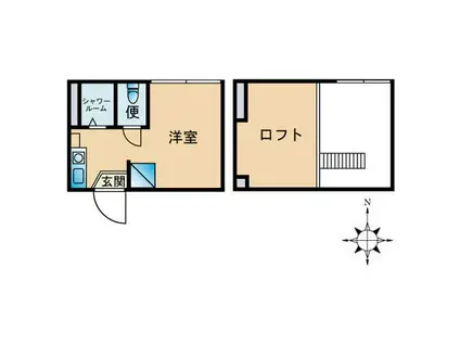 高円寺プレイス(ワンルーム/2階)の間取り写真