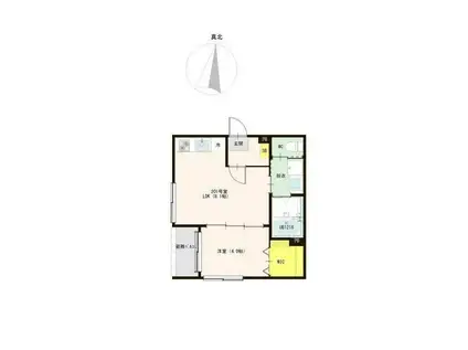 IL CIELO(1LDK/2階)の間取り写真