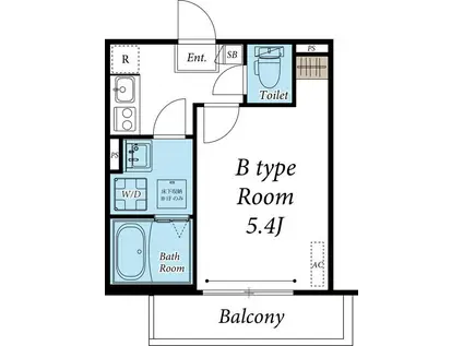 フルセイル高座渋谷(1K/1階)の間取り写真