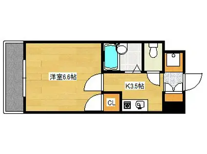 アストラルヤマナカ(1K/5階)の間取り写真