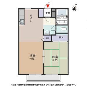 パナハイツ金森(1LDK/2階)の間取り写真