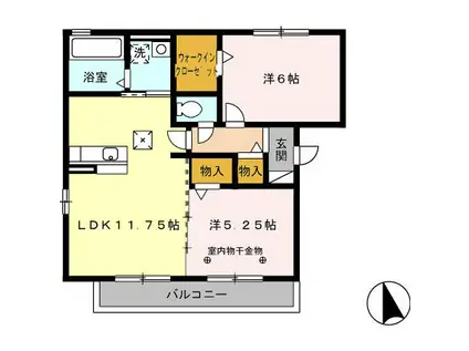 サニーホームズ(2LDK/1階)の間取り写真