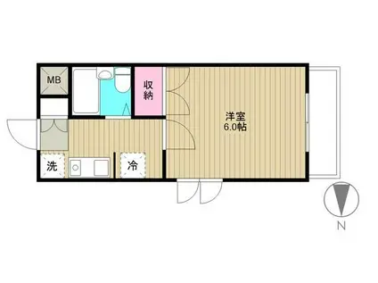 アルカディア池上(1K/4階)の間取り写真