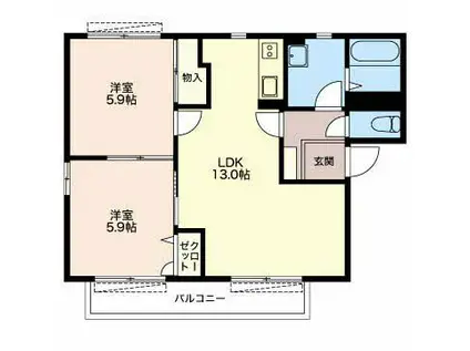 マグスペース(2LDK/2階)の間取り写真