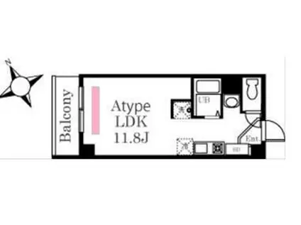 ブリティッシュクラブ山手(ワンルーム/5階)の間取り写真