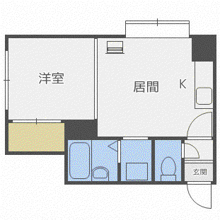 セントラルハイム(1DK/3階)の間取り写真