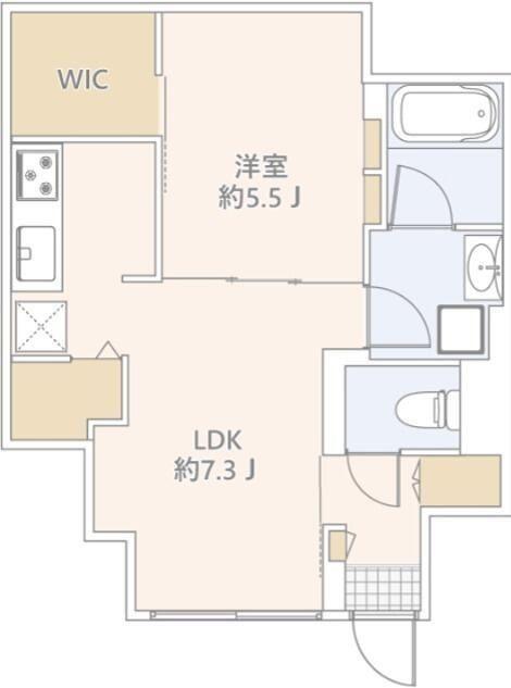 グランデュオ代沢3(1LDK/1階)の間取り写真