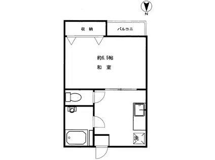 柳河ビル 礼無 駅すぐ BT別 手割引 礼無 フローリング(1DK/2階)の間取り写真