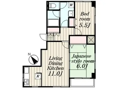 エル・トップワン(2LDK/4階)の間取り写真