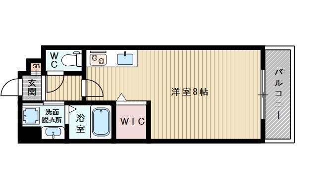 ホープ上新庄(ワンルーム/7階)の間取り写真