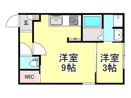 NALU(1LDK/1階)の間取り写真