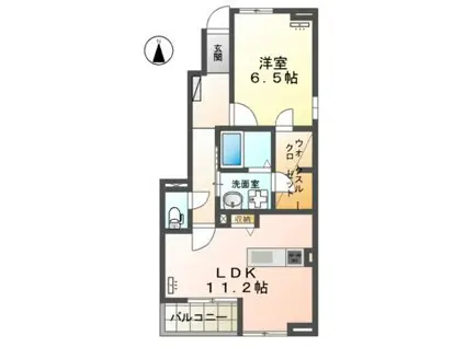 メゾン・ポロニア I(1LDK/1階)の間取り写真