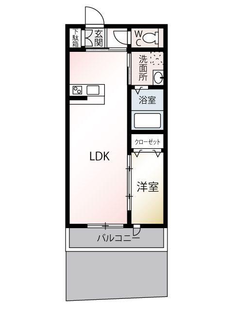 スペリオーレ桜(1LDK/2階)の間取り写真