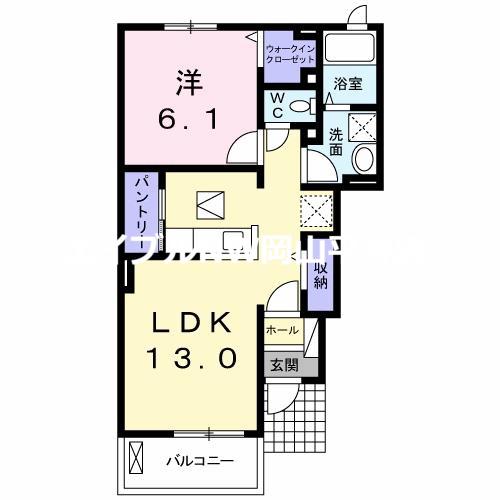 プリムラ(1LDK/1階)の間取り写真