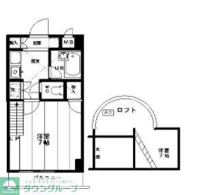 KFビル(1K/6階)の間取り写真