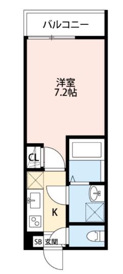ビレッタ千住元町(1K/2階)の間取り写真