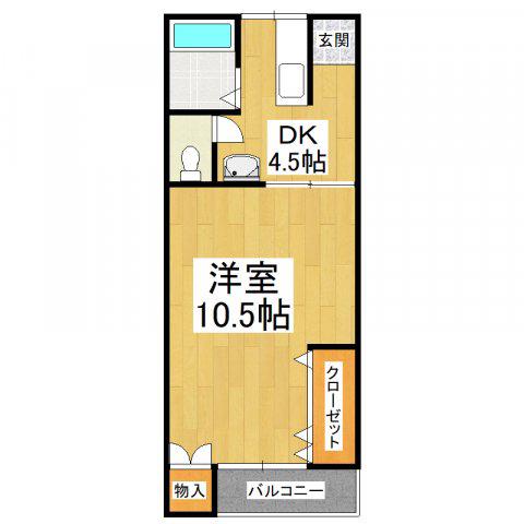 山本ハイツ(1DK/1階)の間取り写真