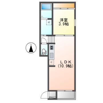 ラフィーネ大曽根(1LDK/3階)の間取り写真