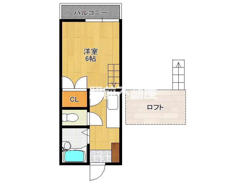 ステーションコーポ福間(1K/2階)の間取り写真