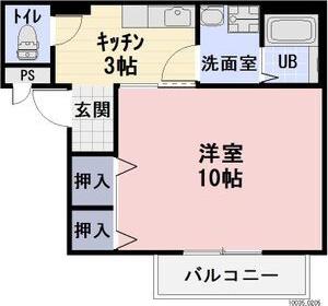 SURPLUS ONE 中野(1K/1階)の間取り写真