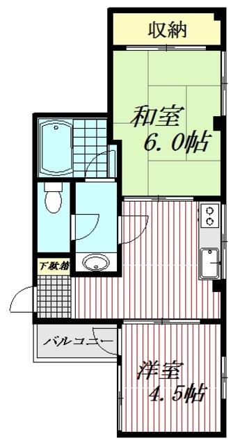 伊藤ビル(1LDK/1階)の間取り写真