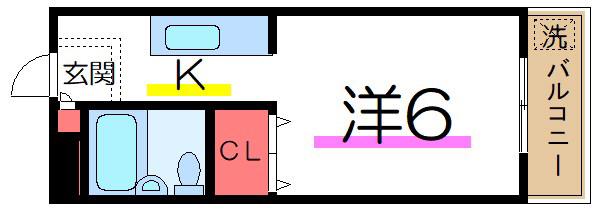 加藤マンション(ワンルーム/3階)の間取り写真