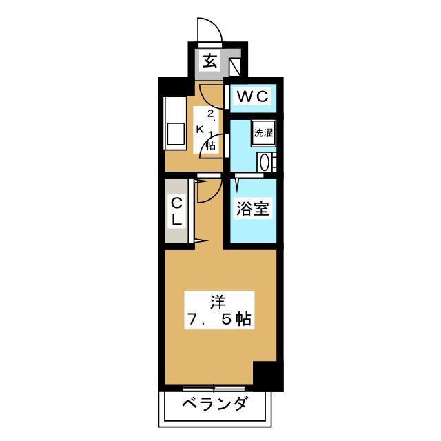 TRE LUCE横濱関内(1K/10階)の間取り写真