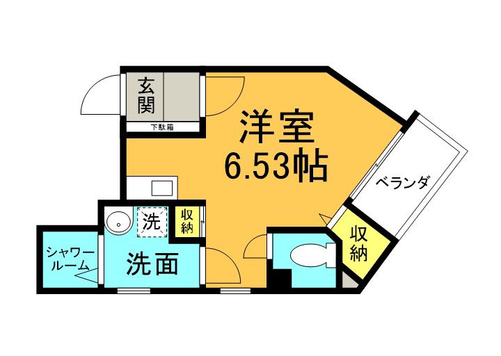 アムールみのり(ワンルーム/4階)の間取り写真
