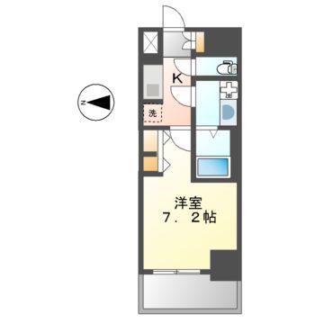 エス・キュート 丸の内(1K/2階)の間取り写真
