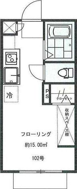フェリーチェ(ワンルーム/1階)の間取り写真