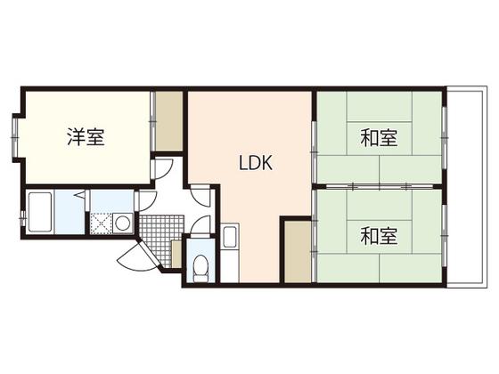 メゾン庚午(3LDK/3階)の間取り写真