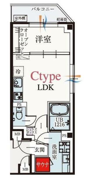 ビーカーサ調布サウスコートセカンド(1LDK/2階)の間取り写真