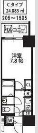 S-RESIDENCE新大阪駅前(1K/15階)の間取り写真