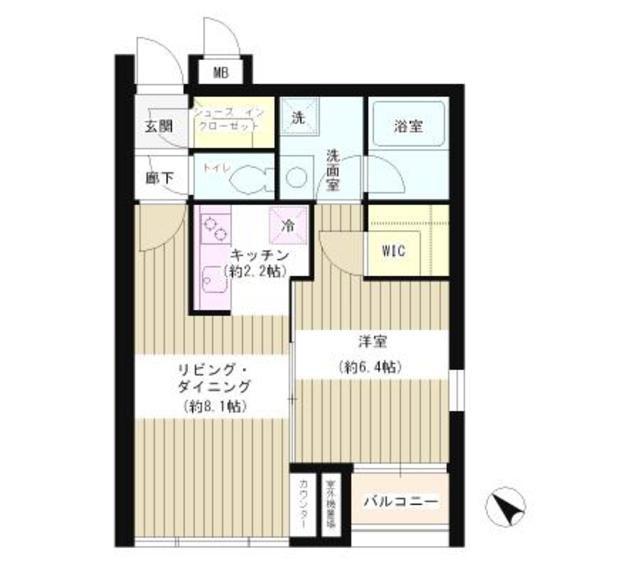 ポラリス(1LDK/3階)の間取り写真