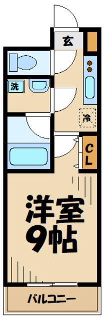 サザンストリーム(1K/3階)の間取り写真