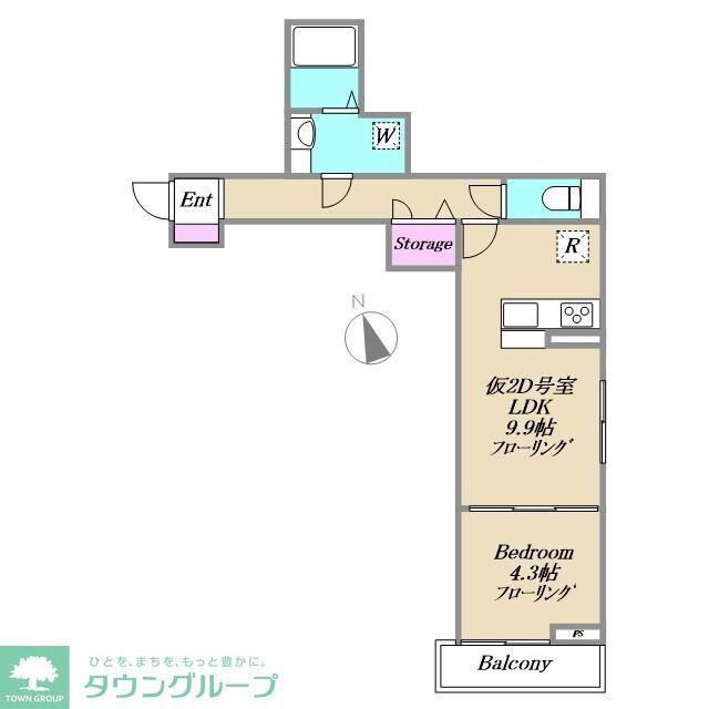 HEAP FRAGRANCE(1LDK/2階)の間取り写真