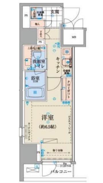 リヴシティ日本橋ネクステシア(1K/5階)の間取り写真