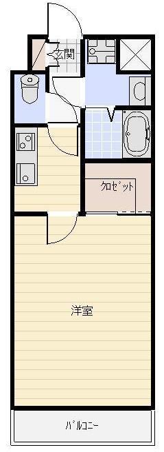 CIAO バンビーナ(1K/2階)の間取り写真